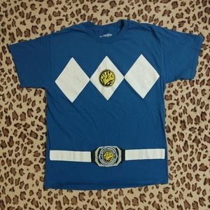 MIGHTY MORPHIN POWER RANGERS Costume Shirt BLUE RANGER Large L